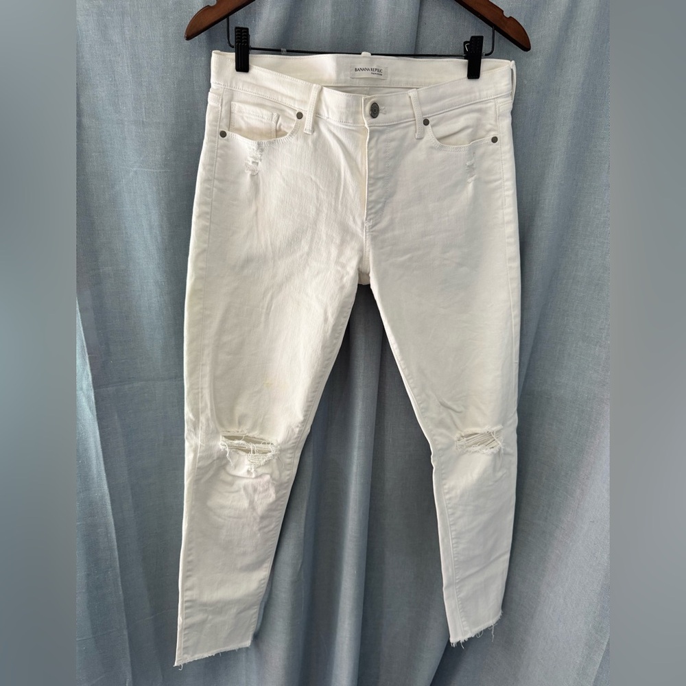 Banana Republic White Skinny Jeans